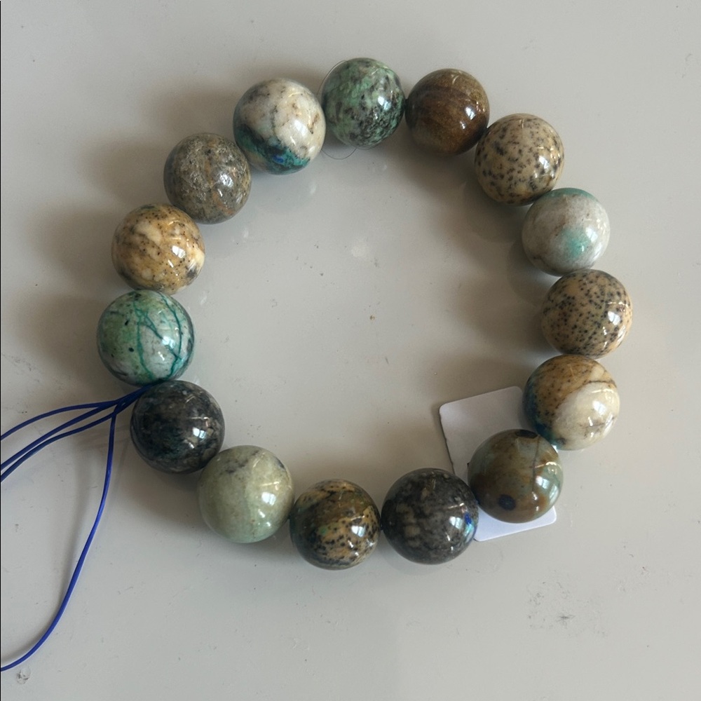 Natural Multi-Tone Jasper Bead Stretch Bracelet - Women's Jewelry